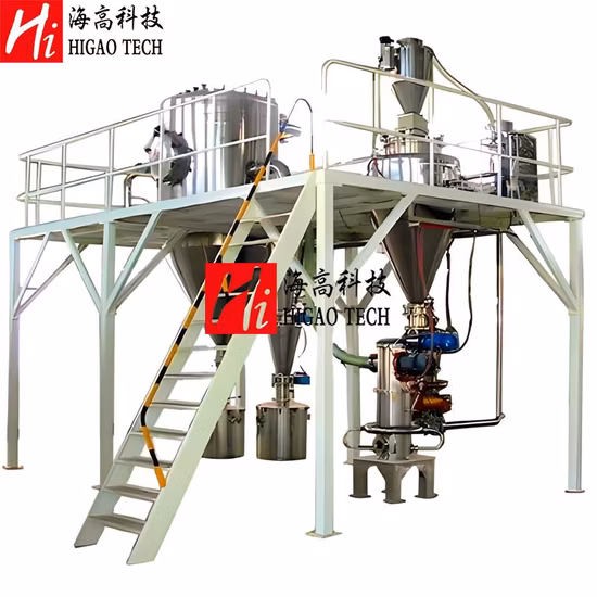 Fluxo de ar de leito fluidizado oposto industrial químico alimentos farmácia pó fino ultrafino moagem classificador de ar moinho a jato pulverizador